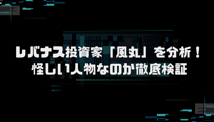 レバナス投資家「風丸」の経歴は？口コミ評判を分析し徹底検証